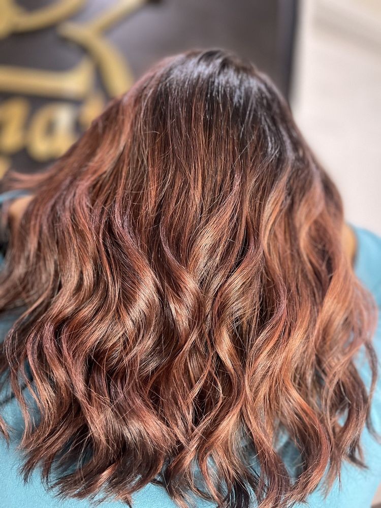 Warm copper and auburn color